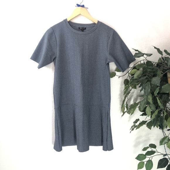 TopShop Short Sleeve Grey Dress - Picture 1 of 7